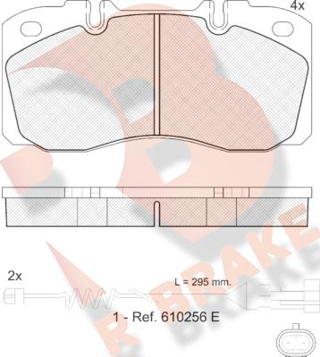 R Brake RB1161-117 - Bremžu uzliku kompl., Disku bremzes ps1.lv