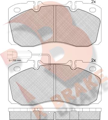 R Brake RB1161-203 - Bremžu uzliku kompl., Disku bremzes ps1.lv