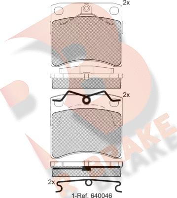 R Brake RB1168 - Bremžu uzliku kompl., Disku bremzes ps1.lv