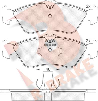 R Brake RB1103-046 - Bremžu uzliku kompl., Disku bremzes ps1.lv