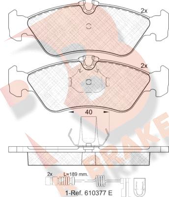 R Brake RB1103-203 - Bremžu uzliku kompl., Disku bremzes ps1.lv