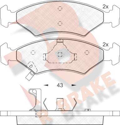 R Brake RB1185 - Bremžu uzliku kompl., Disku bremzes ps1.lv