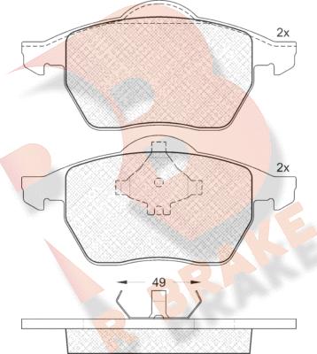 R Brake RB1139 - Bremžu uzliku kompl., Disku bremzes ps1.lv