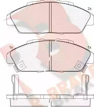 R Brake RB1133 - Bremžu uzliku kompl., Disku bremzes ps1.lv