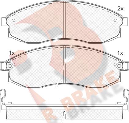 R Brake RB1179 - Bremžu uzliku kompl., Disku bremzes ps1.lv