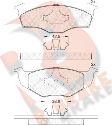 R Brake RB1178 - Bremžu uzliku kompl., Disku bremzes ps1.lv