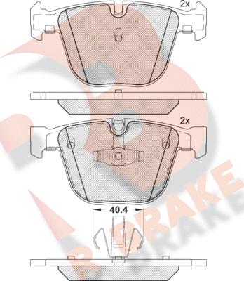 R Brake RB1896 - Bremžu uzliku kompl., Disku bremzes ps1.lv