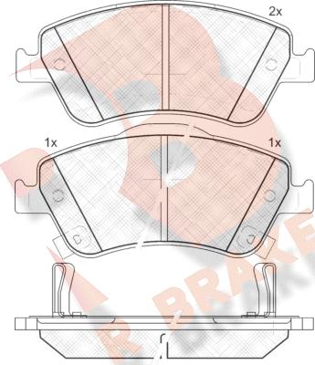 R Brake RB1869 - Bremžu uzliku kompl., Disku bremzes ps1.lv