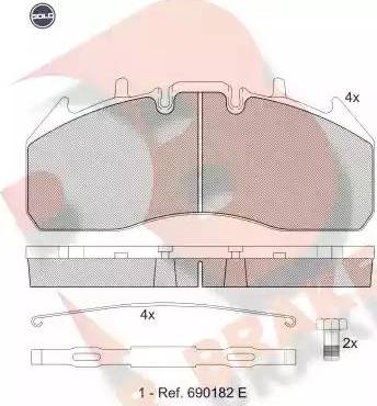 R Brake RB1831 G - Bremžu uzliku kompl., Disku bremzes ps1.lv