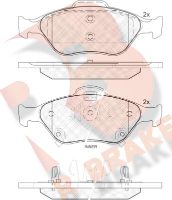 R Brake RB1877 - Bremžu uzliku kompl., Disku bremzes ps1.lv