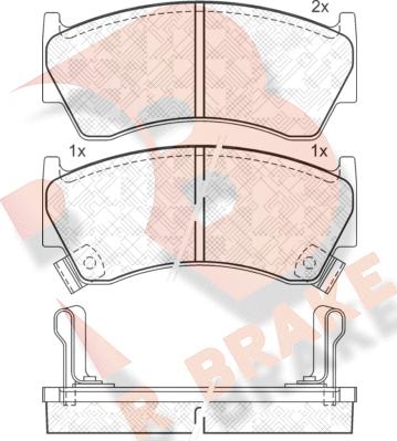 R Brake RB1394 - Bremžu uzliku kompl., Disku bremzes ps1.lv