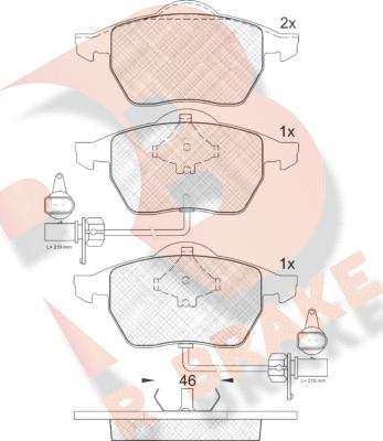 R Brake RB1362 - Bremžu uzliku kompl., Disku bremzes ps1.lv