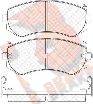 R Brake RB1300 - Bremžu uzliku kompl., Disku bremzes ps1.lv