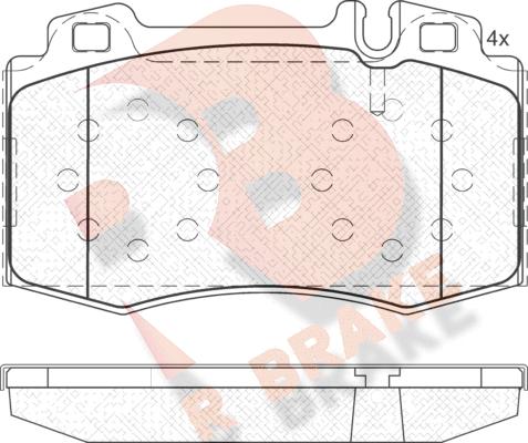 R Brake RB1389 - Bremžu uzliku kompl., Disku bremzes ps1.lv