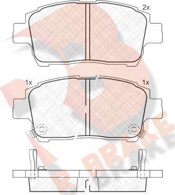 R Brake RB1386 - Bremžu uzliku kompl., Disku bremzes ps1.lv