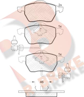 R Brake RB1331 - Bremžu uzliku kompl., Disku bremzes ps1.lv