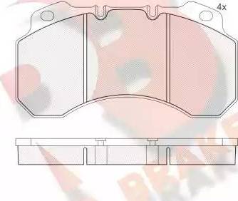 R Brake RB1245 - Bremžu uzliku kompl., Disku bremzes ps1.lv