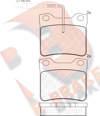 R Brake RB1241 - Bremžu uzliku kompl., Disku bremzes ps1.lv