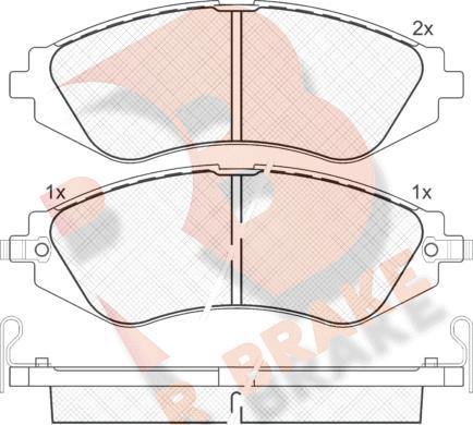 R Brake RB1263 - Bremžu uzliku kompl., Disku bremzes ps1.lv