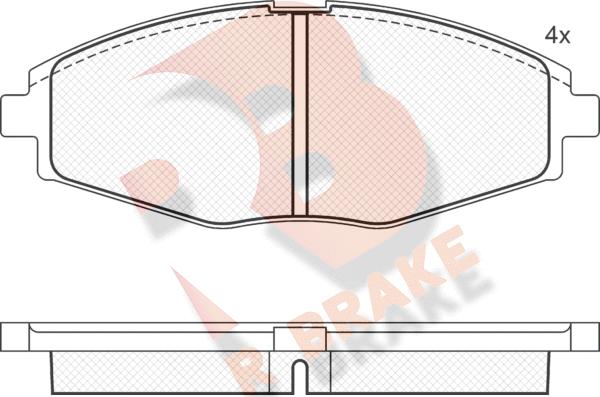 R Brake RB1262 - Bremžu uzliku kompl., Disku bremzes ps1.lv