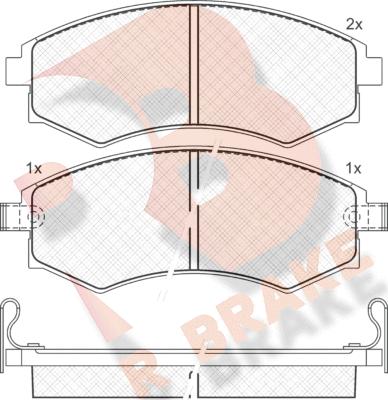 R Brake RB1267 - Bremžu uzliku kompl., Disku bremzes ps1.lv