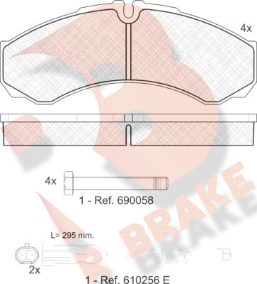 R Brake RB1208-200 - Bremžu uzliku kompl., Disku bremzes ps1.lv