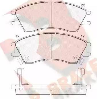 R Brake RB1797 - Bremžu uzliku kompl., Disku bremzes ps1.lv