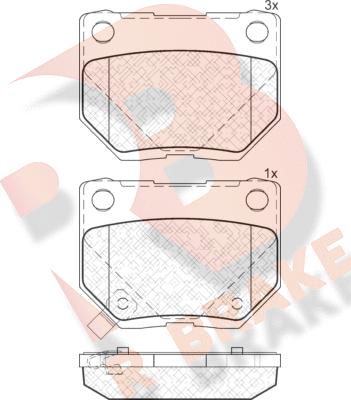 R Brake RB1749 - Bremžu uzliku kompl., Disku bremzes ps1.lv