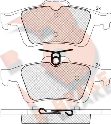 R Brake RB1744-396 - Bremžu uzliku kompl., Disku bremzes ps1.lv