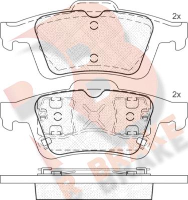 R Brake RB1743 - Bremžu uzliku kompl., Disku bremzes ps1.lv