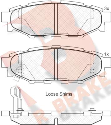 R Brake RB1759 - Bremžu uzliku kompl., Disku bremzes ps1.lv