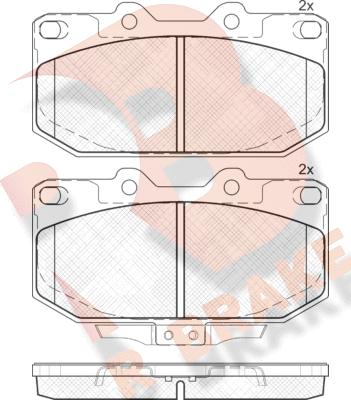 R Brake RB1755 - Bremžu uzliku kompl., Disku bremzes ps1.lv