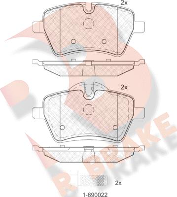 R Brake RB1756 - Bremžu uzliku kompl., Disku bremzes ps1.lv