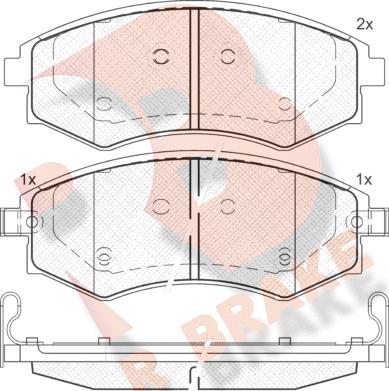 R Brake RB1716 - Bremžu uzliku kompl., Disku bremzes ps1.lv