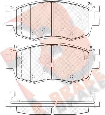 R Brake RB1711 - Bremžu uzliku kompl., Disku bremzes ps1.lv