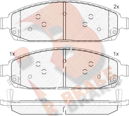 R Brake RB1713 - Bremžu uzliku kompl., Disku bremzes ps1.lv