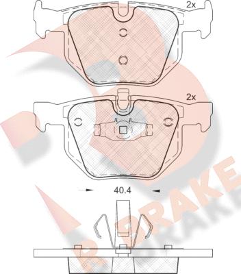 R Brake RB1739 - Bremžu uzliku kompl., Disku bremzes ps1.lv