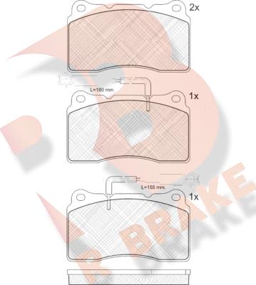 R Brake RB1730 - Bremžu uzliku kompl., Disku bremzes ps1.lv