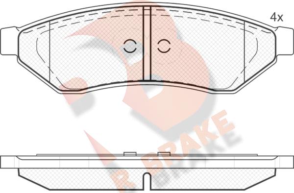 R Brake RB1726 - Bremžu uzliku kompl., Disku bremzes ps1.lv