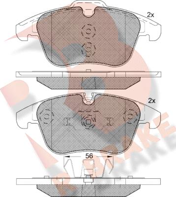 R Brake RB1775-203 - Bremžu uzliku kompl., Disku bremzes ps1.lv