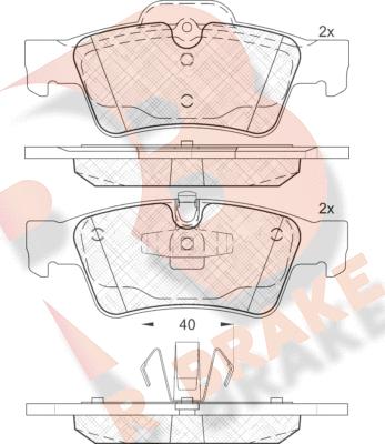 R Brake RB1770 - Bremžu uzliku kompl., Disku bremzes ps1.lv