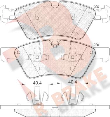 R Brake RB1771 - Bremžu uzliku kompl., Disku bremzes ps1.lv