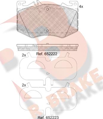 R Brake RB2411 - Bremžu uzliku kompl., Disku bremzes ps1.lv