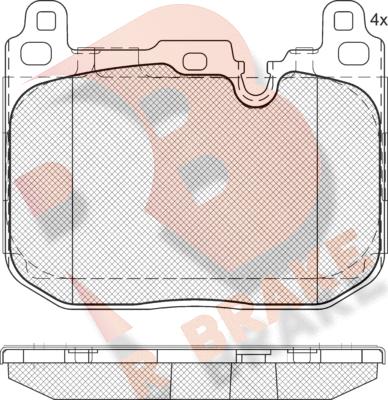 R Brake RB2093-208 - Bremžu uzliku kompl., Disku bremzes ps1.lv