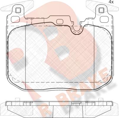 R Brake RB2093-203 - Bremžu uzliku kompl., Disku bremzes ps1.lv