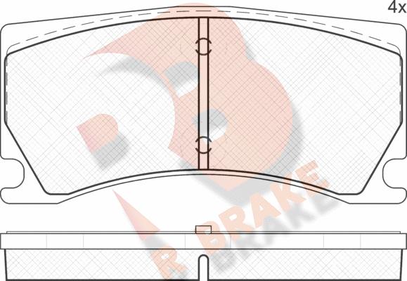 R Brake RB2041 - Bremžu uzliku kompl., Disku bremzes ps1.lv