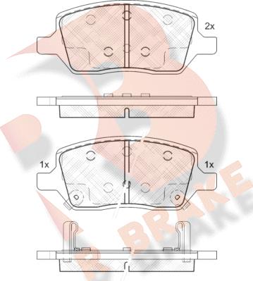 R Brake RB2083 - Bremžu uzliku kompl., Disku bremzes ps1.lv