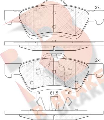 R Brake RB2030 - Bremžu uzliku kompl., Disku bremzes ps1.lv