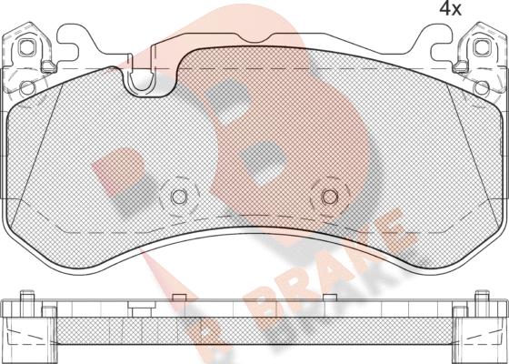 R Brake RB2079-204 - Bremžu uzliku kompl., Disku bremzes ps1.lv