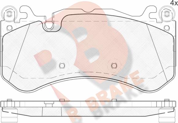 R Brake RB2079 - Bremžu uzliku kompl., Disku bremzes ps1.lv